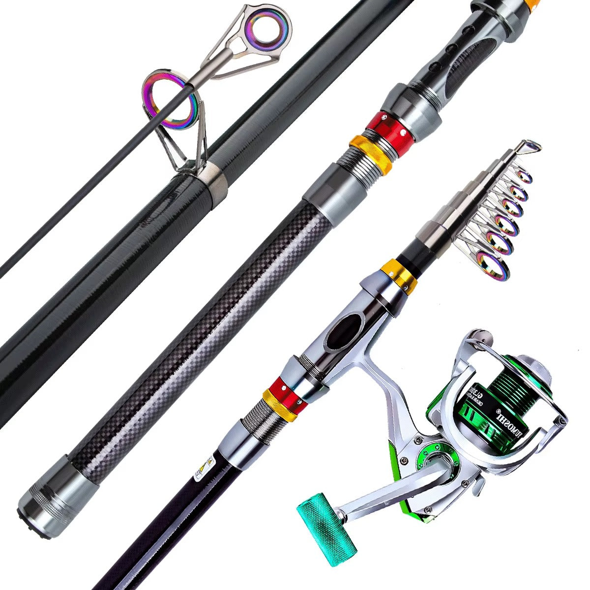 Wholesale Telescopic Fishing Rod & Reel Combo – With Lure & Line, Saltwater (Sea Bass/Tuna)