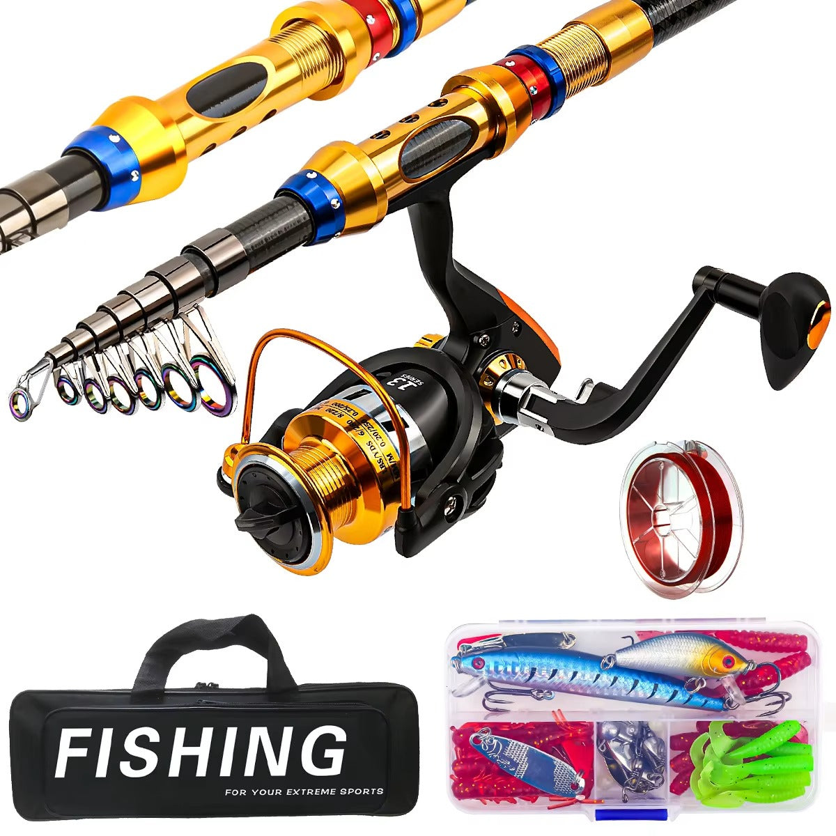 Wholesale Carbon Spinning Rod & Reel Combo – Telescopic Set