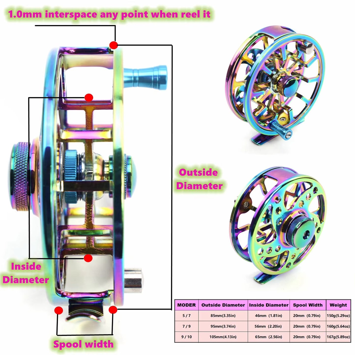 Wholesale Fly Fishing Reels – 5/7, 7/9, 9/10 Sizes, Front-Drag Aluminum Alloy