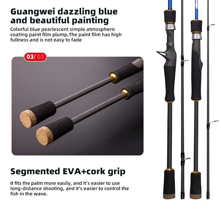 Wholesale Carbon Fiber Sea Fishing Rods – 1.8m/2.1m/2.4m, Straight/Gun Handle, Casting