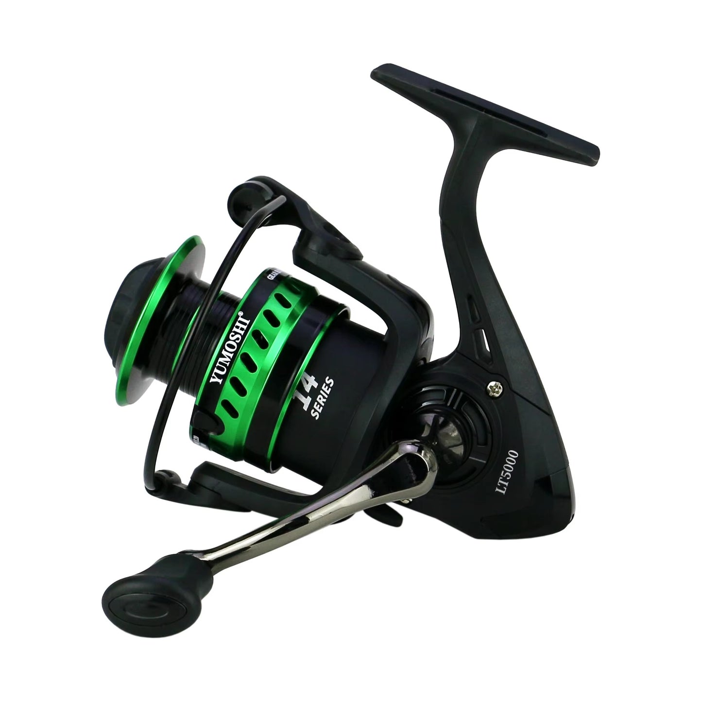 Dual-Knob Spinning Reel – Metal Spool, Smooth, Anti-Reverse, Thick Bail, Saltwater Durable