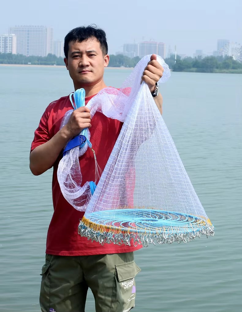 High-Quality Nylon Monofilament Fishing Net – Throw/Cast with Drawstring