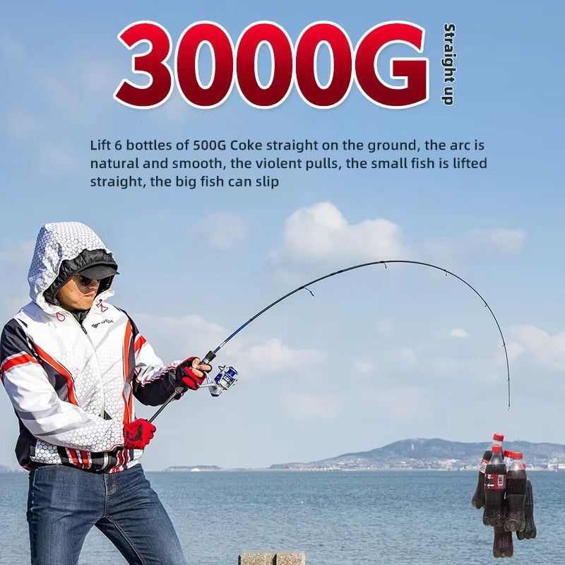 Wholesale Carbon Fiber Sea Fishing Rods – 1.8m/2.1m/2.4m, Straight/Gun Handle, Casting
