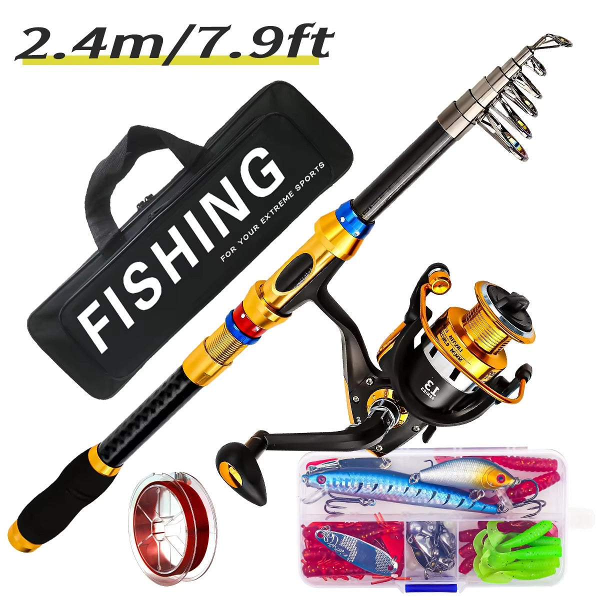 Wholesale Carbon Spinning Rod & Reel Combo – Telescopic Set