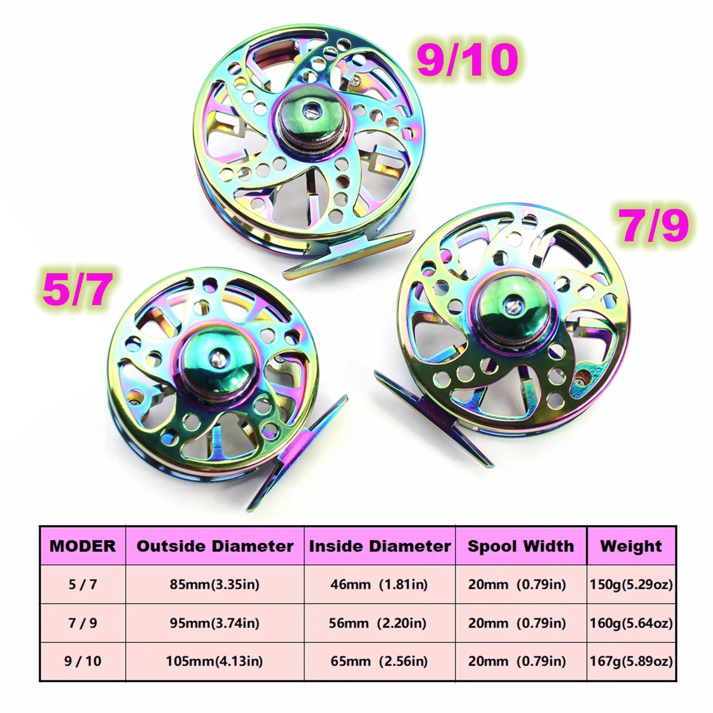 Wholesale Fly Fishing Reels – 5/7, 7/9, 9/10 Sizes, Front-Drag Aluminum Alloy