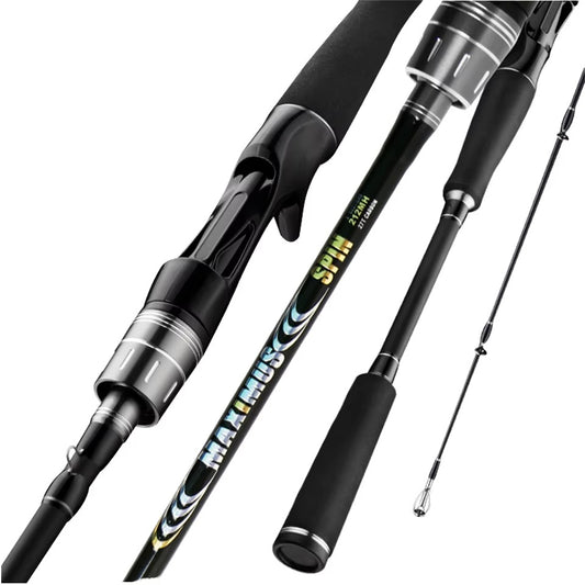 ML 2-Section Carbon Boat Fishing Rod – Fuji Rings, Straight/Pistol Grip, Saltwater Durable
