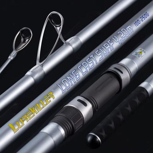 4.05m/4.2m/4.5m 3-Section Carbon Surf Rod – Fuji, Long Casting, Sea Fishing