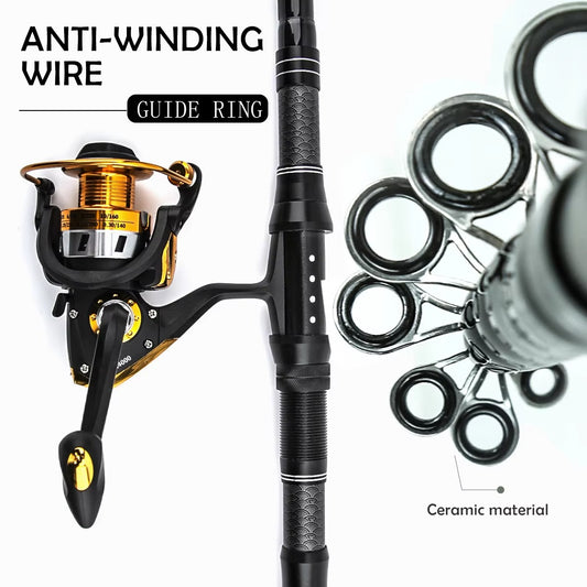 Wholesale Portable Telescopic Carbon Fiber Rod & Reel Combo