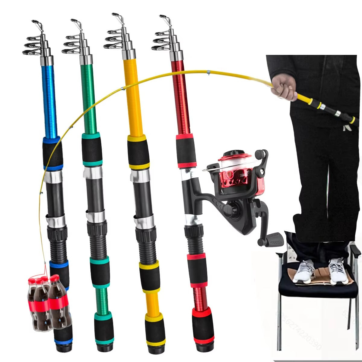 Wholesale Portable Ultra-Short 1.8m Telescopic Rod & Reel Set – Casting/Spinning, Sea Fishing