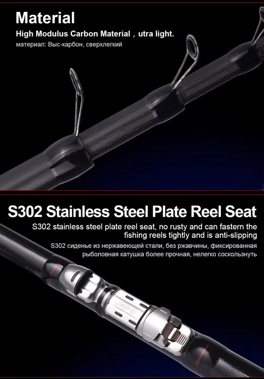 Wholesale Length-Adjustable Telescopic Spinning Rod – Carbon