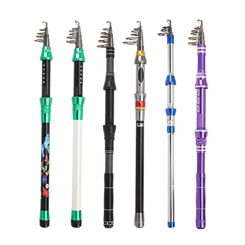 Wholesale Mini Portable Carbon Fiber Telescopic Short Sea Rod