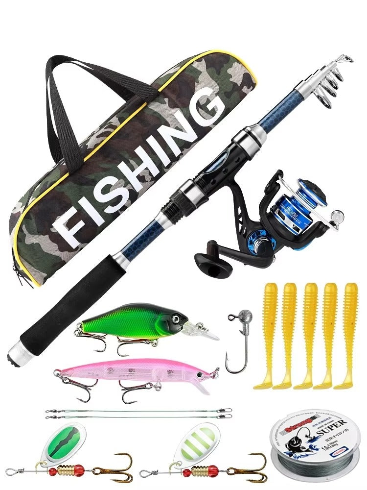 Wholesale 1.8m Lure Fishing Set – Spinning Rod, Reel & Hard/Soft Lures (Sea Fishing)