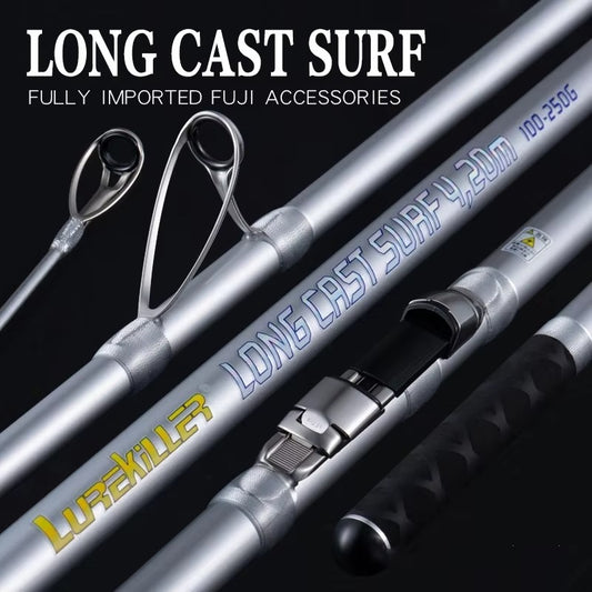 4.05m/4.2m/4.5m 3-Section Carbon Surf Rod – Fuji, Long Casting, Sea Fishing