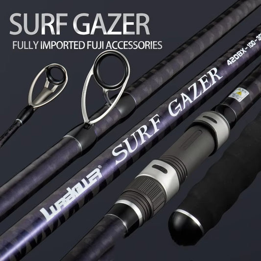Lurekiler 4.2m 3-Section Carbon Fiber Surf Casting Rod – FUJI Guides, Sea Fishing
