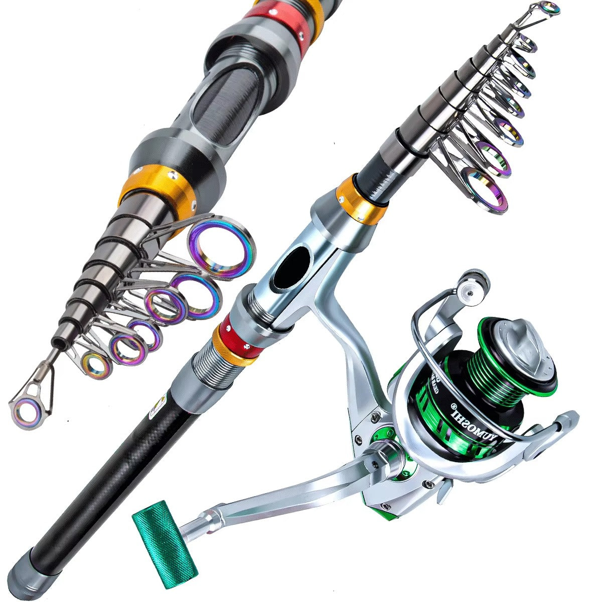 Wholesale Telescopic Fishing Rod & Reel Combo – With Lure & Line, Saltwater (Sea Bass/Tuna)