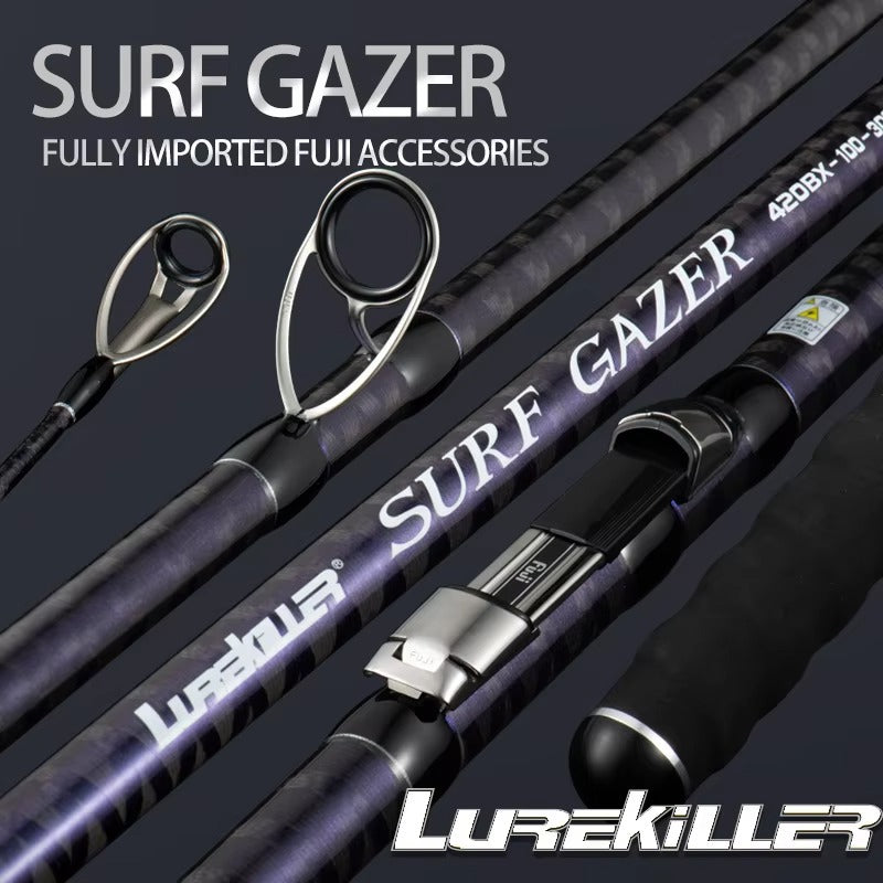Lurekiler 4.2m 3-Section Carbon Fiber Surf Casting Rod – FUJI Guides, Sea Fishing