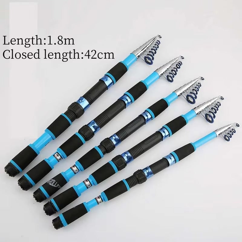 Wholesale Mini Portable Carbon Fiber Telescopic Short Sea Rod