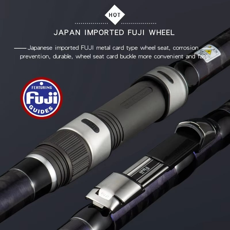 Lurekiler 4.2m 3-Section Carbon Fiber Surf Casting Rod – FUJI Guides, Sea Fishing