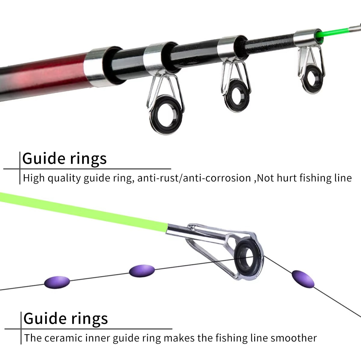 Wholesale Kids' 1.8m Portable Telescopic Lure Fishing Rod Set.