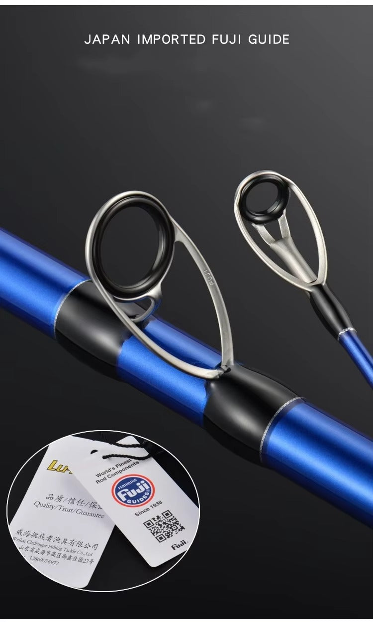 4.2m Carbon Fiber Surf Casting Rod – 4-Section, FUJI Guides, Sea Fishing