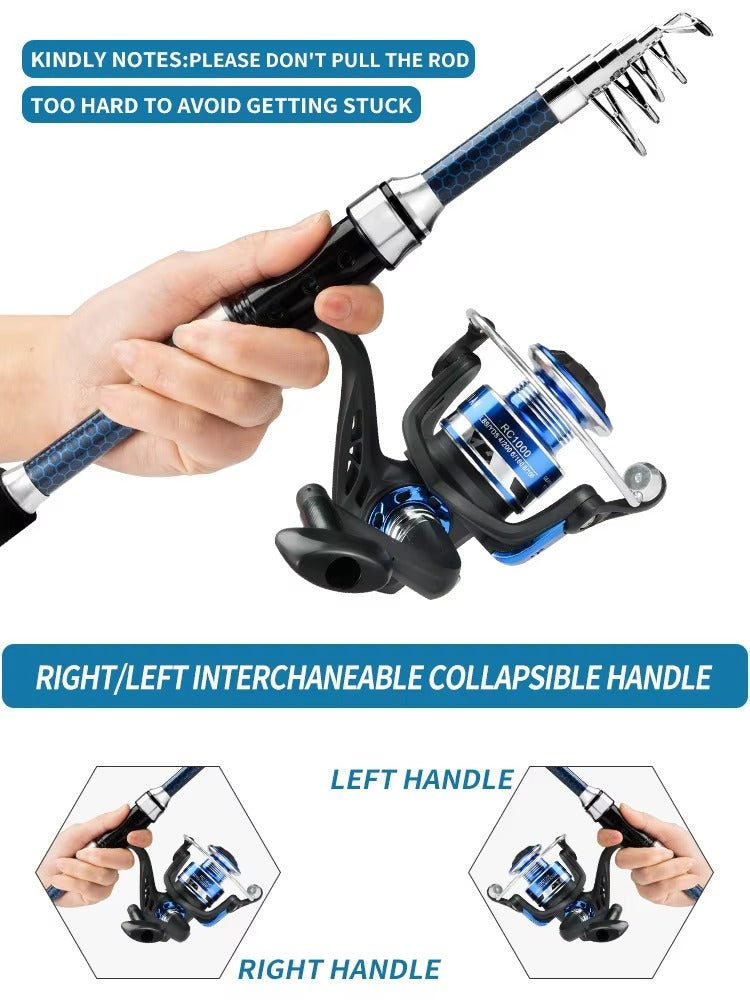 Wholesale 1.8m Lure Fishing Set – Spinning Rod, Reel & Hard/Soft Lures (Sea Fishing)