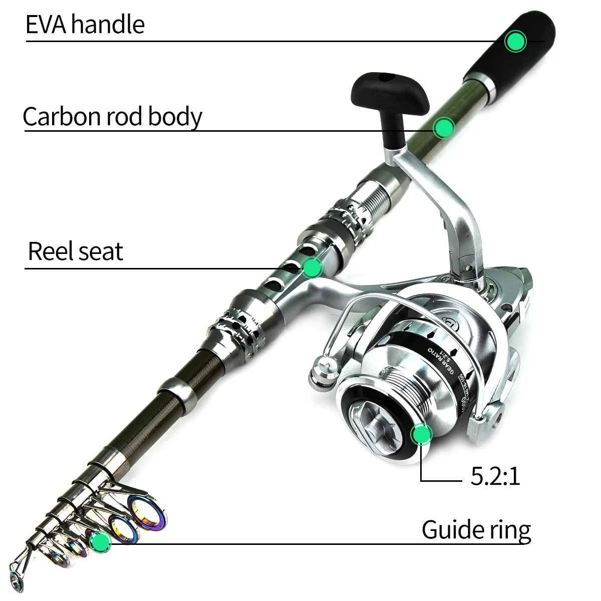 Hot-Selling Adjustable Portable Telescopic Rod & Reel Combo – Lure Set