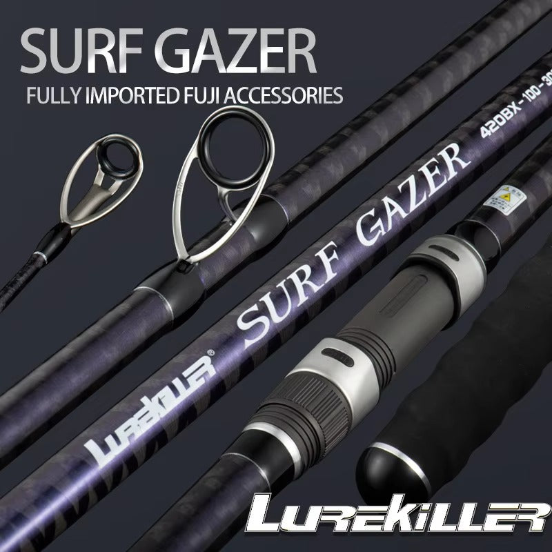 Lurekiler 4.2m 3-Section Carbon Fiber Surf Casting Rod – FUJI Guides, Sea Fishing