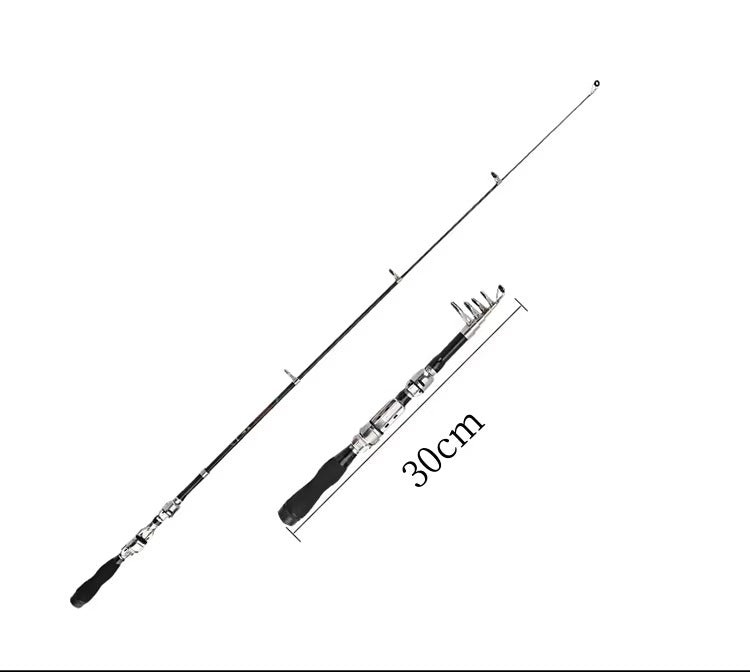 Wholesale Mini Portable Carbon Fiber Telescopic Short Sea Rod