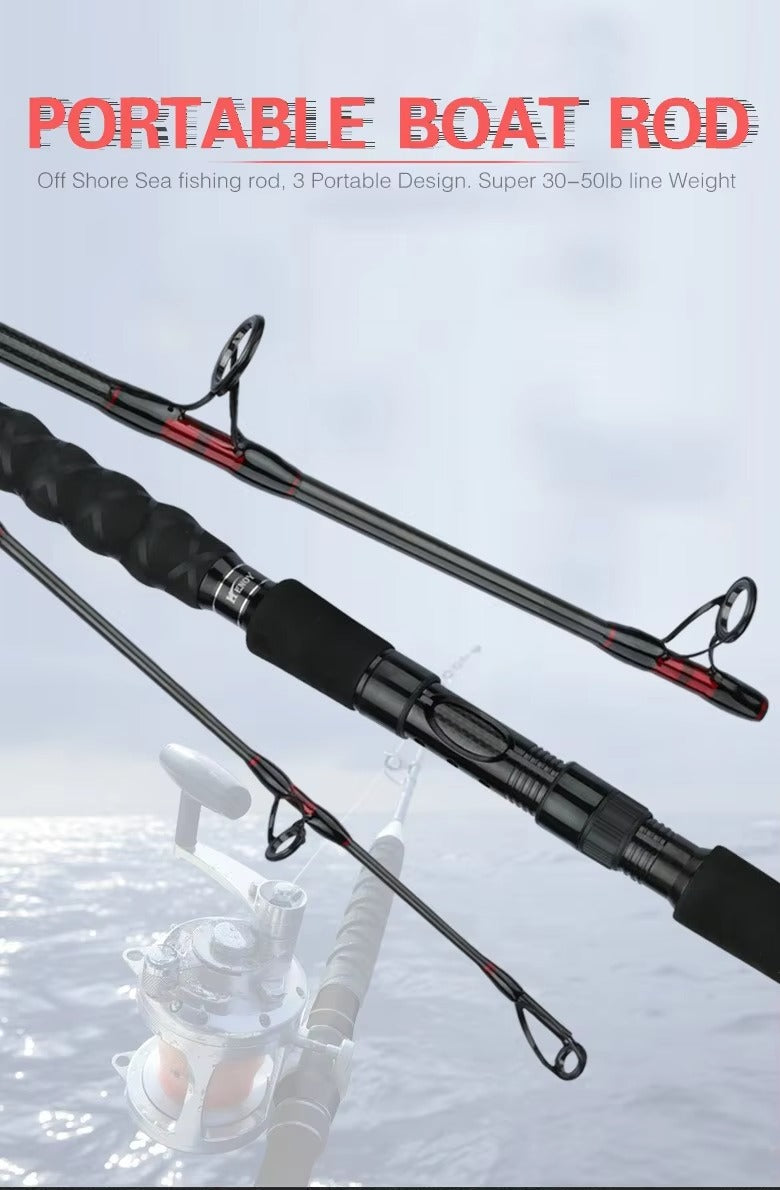 Wholesale High Carbon Slow Jigging Rod – 3-Section, Saltwater Spinning/Casting.